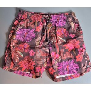 Industrie Seafarer Swim Board Shorts Floral Mens XL 6.5" Inseam